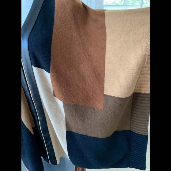 Rafaella Color Block Intarsia Poncho - Picture 8 of 9